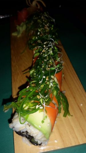 Simple Vegan Sushi Roll at Happy Elephant Vegan in Long Beach