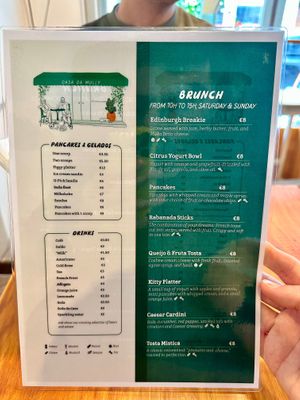 Weekend brunch menu at Casa da Mully in Lisbon