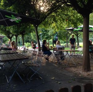 Outside at Ginger Blue in Heidelberg