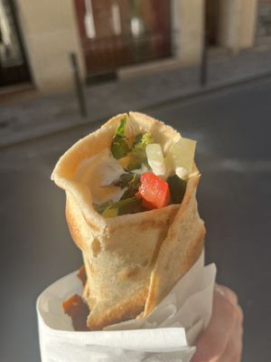 Super fresh! Falafel pita to go  at Chez Le Libanais in Paris