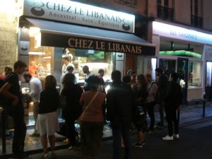 The hungry masses.

This is a popular place! But don't be put off by the crowd - the service is fast, fresh, and friendly. at Chez Le Libanais in Paris