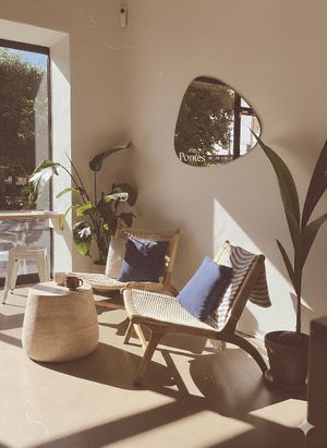 Super cozy seating, nice place to relax and soak up the sun with your vegan treats and coffee. at Pontes in Copenhagen