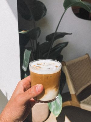 Coconut Milk Iced Latte at Pontes in Copenhagen