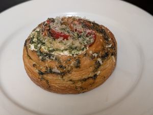 Savory Danish with a delicious cashew cream filling at Alterna - Mostrador in Barcelona