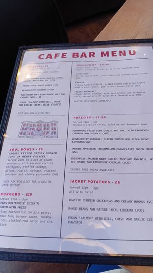 Menu June 2026 at Phoenix Cafe Bar in Exeter