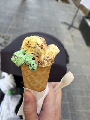 Mint and cookies   at Evergreen Gelateria in Valletta