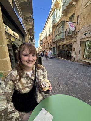   at Evergreen Gelateria in Valletta