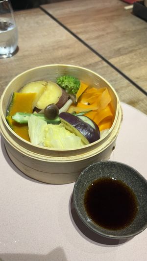 Steamed veggies   at Nishiki Market Alley by MOON and BACK in Kyoto