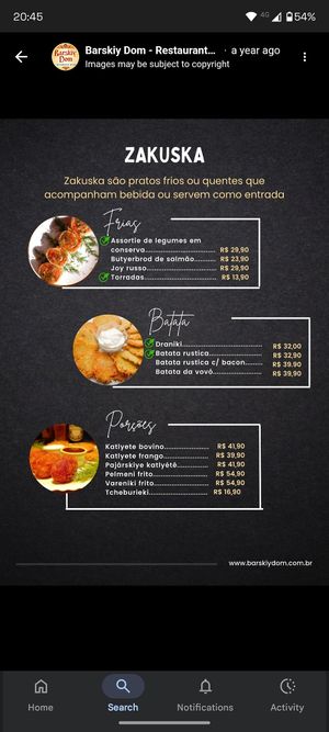  at Barskiy Dom - Restaurante Russo in São Paulo