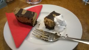 salted caramel raw pie at Reality Bites Cafe in Rangiora