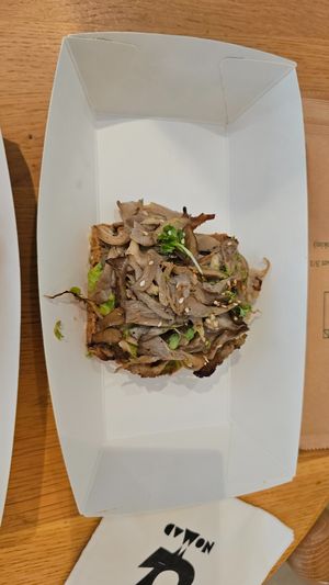 Umami Mushroom Vegan Open Sandwich
Avocado mash topped with portobello and oyster mushroom, toasted sesame seeds and lemon zest served on seeded stoneground bread. at Nomad Bread & Coffee in Lefkosia