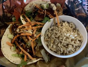 Soft tacos  at The Surfinista Cafe in Cocoa Beach