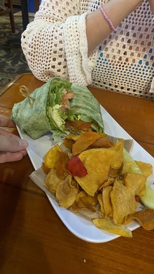 Buffalo chickn wrap  at The Surfinista Cafe in Cocoa Beach