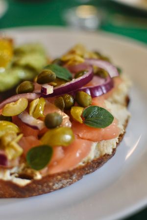 Toast de salmono  at Sessarego in Mexico City
