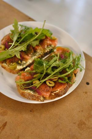 Toast de salmono  at Sessarego in Mexico City