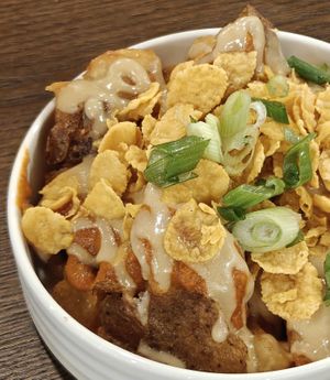 Cornflake potatoes starter at Joylark Kitchen in Fairfield