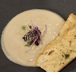Cauliflower bisque at Joylark Kitchen in Fairfield
