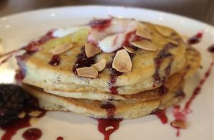 lemon cream pancakes at Joylark Kitchen in Fairfield