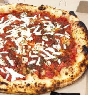 Pizza Marinara Vegana at Pizzeria Ciao Bei in Quintana Roo