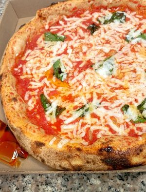 Pizza Margarita Vegana at Pizzeria Ciao Bei in Quintana Roo