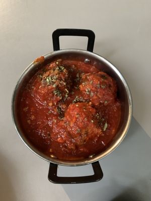 Albondigas con tomate at Vegan Rock in Sevilla