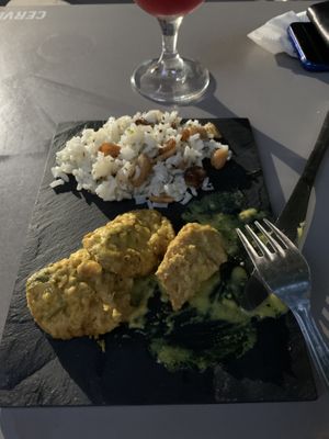 No-pollo a la mostaza at Vegan Rock in Sevilla