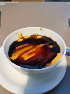Flan at Vegan Rock in Sevilla