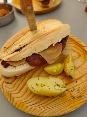 Bocadillo de jamón y seitan at Vegan Rock in Sevilla