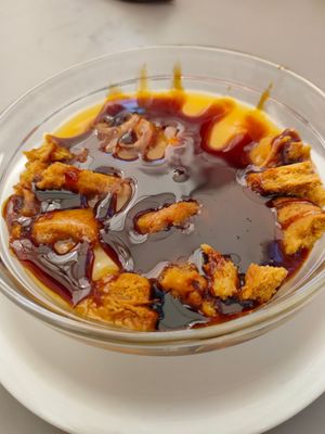 Flan at Vegan Rock in Sevilla