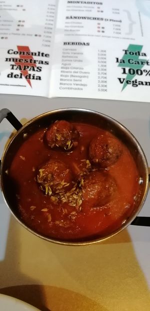 albondigas at Vegan Rock in Sevilla
