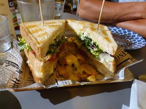 NoPrawn sandwich at Vegan Rock in Sevilla