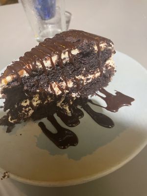 Chocolate and hazelnut cake   at Vegan Rock in Sevilla