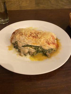 Mushroom and spinach lasagne (delicious!!!)  at Vegan Rock in Sevilla