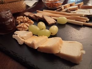 Cheese platter at Vegan Rock in Sevilla