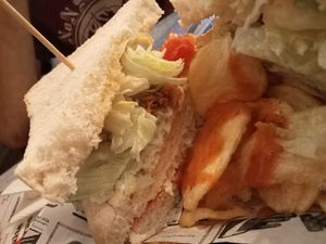 No-Bacon Sandwich at Vegan Rock in Sevilla