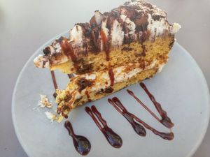 Tiramisu cake at Vegan Rock in Sevilla