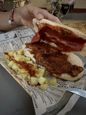 Bocadillo with Iberico ham  at Vegan Rock in Sevilla