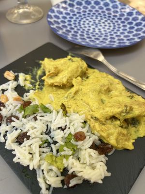 No pollo with rice  at Vegan Rock in Sevilla