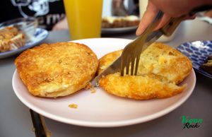 Vegan toast at Vegan Rock in Sevilla
