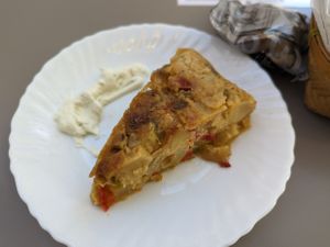 Spanish omelette at Vegan Rock in Sevilla