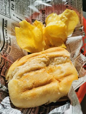 No gambas montadito at Vegan Rock in Sevilla