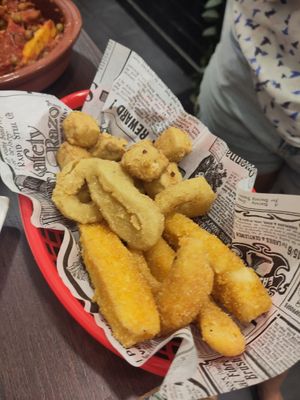 Pescaíto frito 😍 at Vegan Rock in Sevilla