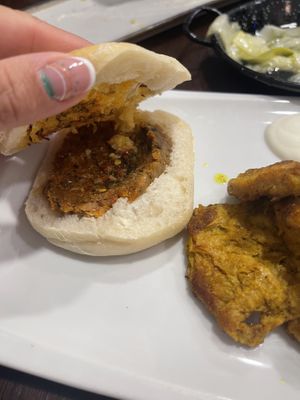 Montadito de chorizo  at Vegan Rock in Sevilla