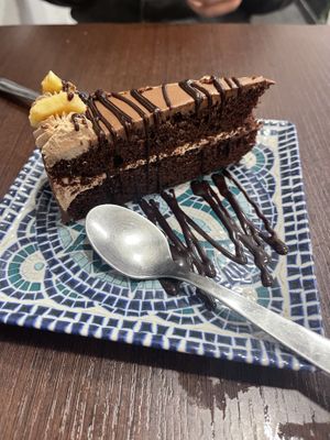 Tarta de chocolate y plátano   at Vegan Rock in Sevilla