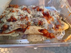 Nachos with cheese at Vegan Rock in Sevilla