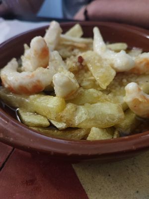 Gambas al ajillo at Vegan Rock in Sevilla