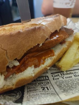 Serranito de seitan y bacon at Vegan Rock in Sevilla