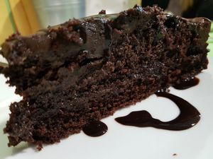 Chocolate cake  at Vegan Rock in Sevilla