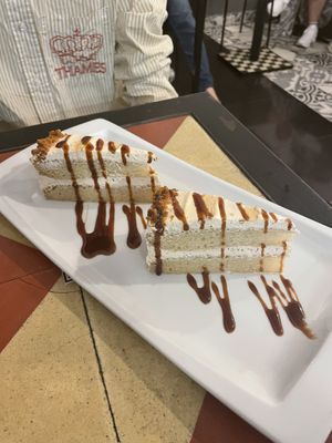 Vanilla lotus caramel cake  at Vegan Rock in Sevilla