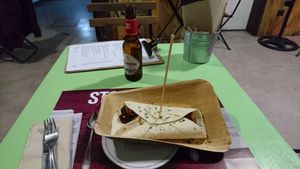 Fajita con salsa tartar at Vegan Rock in Sevilla